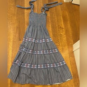 Hill House Blue and Red Nap Dress ribbon Ellie S small work twice! $228